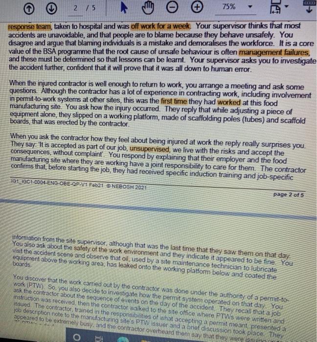 attached the senario and the task wanted to solve