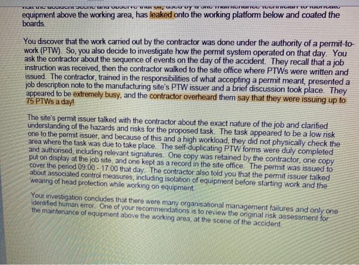 attached the senario and the task wanted to solve