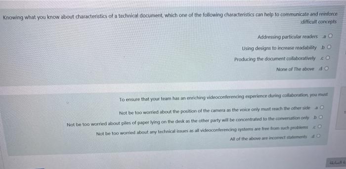 Knowing what you know about characteristics of a