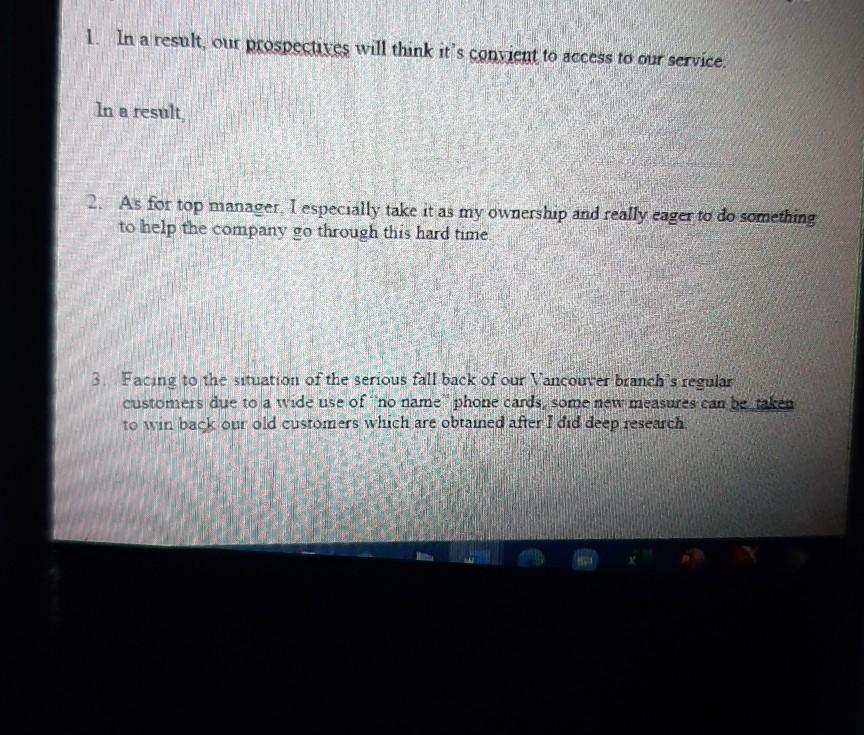 ple ans the question ,, 1. In a result, our