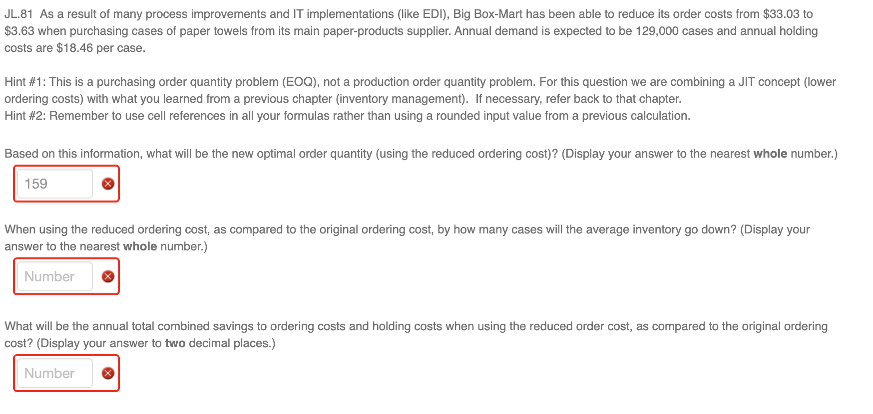 JL.81 As a result of many process improvements