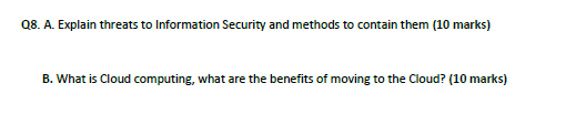 08. A. Explain threats to Information Security