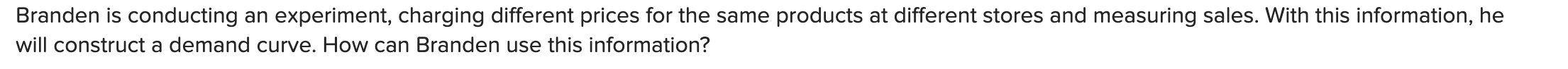 Branden is conducting an experiment, charging