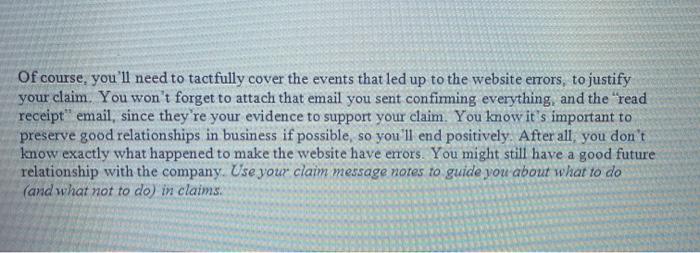 Email writing Write an email using the case
