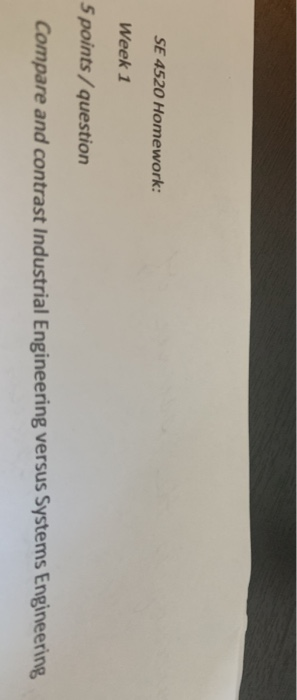 SE 4520 Homework: Week 1 5 points / question