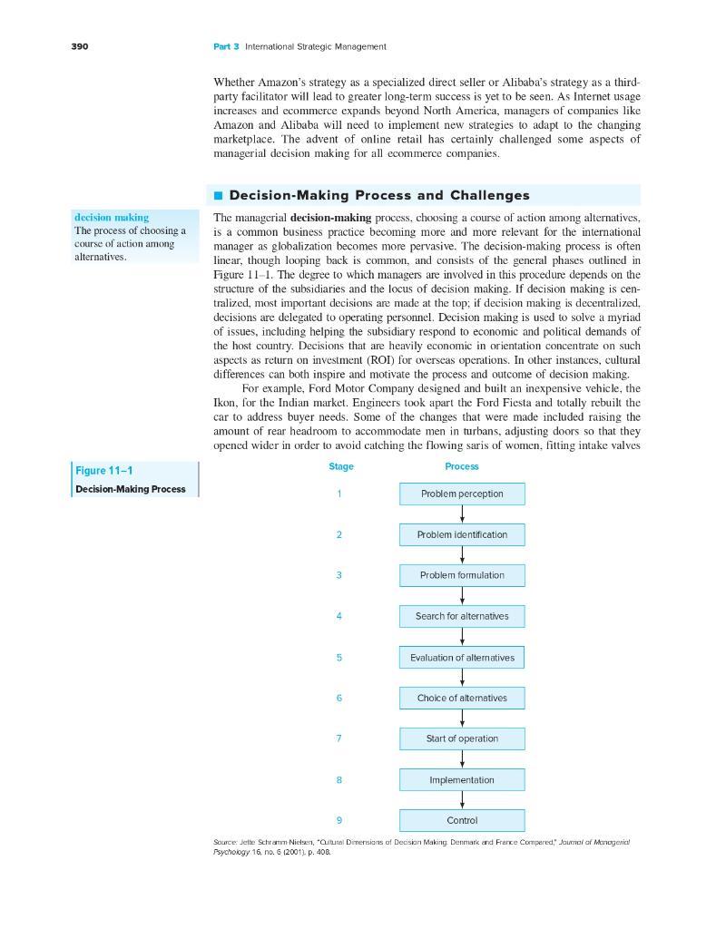 use the Decision-Making Process (stages 1-9)