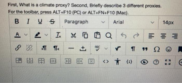 First, What is a climate proxy? Second, Briefly