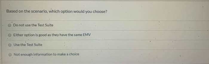 THIS IS A THREE PART QUESTION Use this scenario