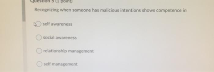 point Recognizing when someone has malicious