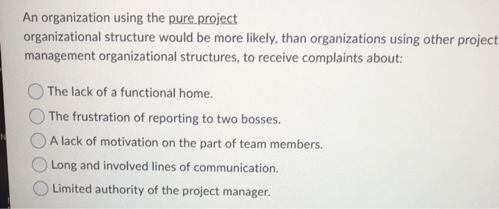 An organization using the pure project