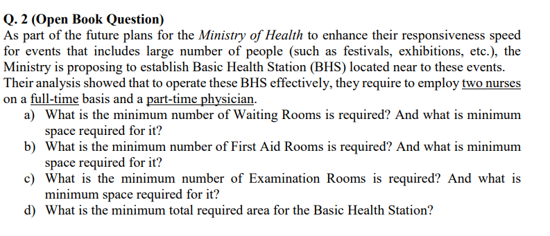 Q. 2 (Open Book Question) As part of the future