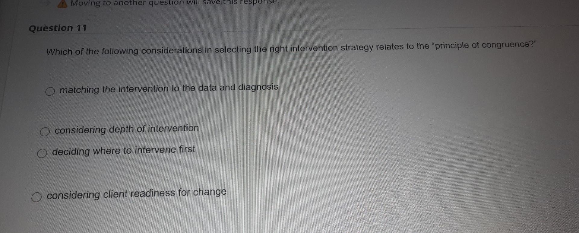 Moving to another question will save this