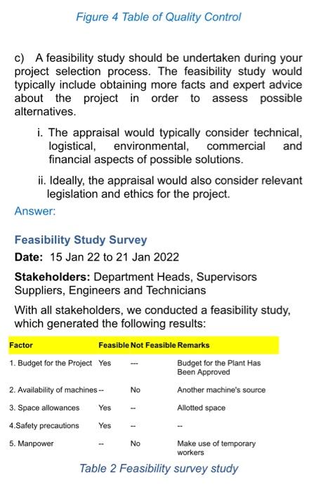 base on following table(feasible survey study),