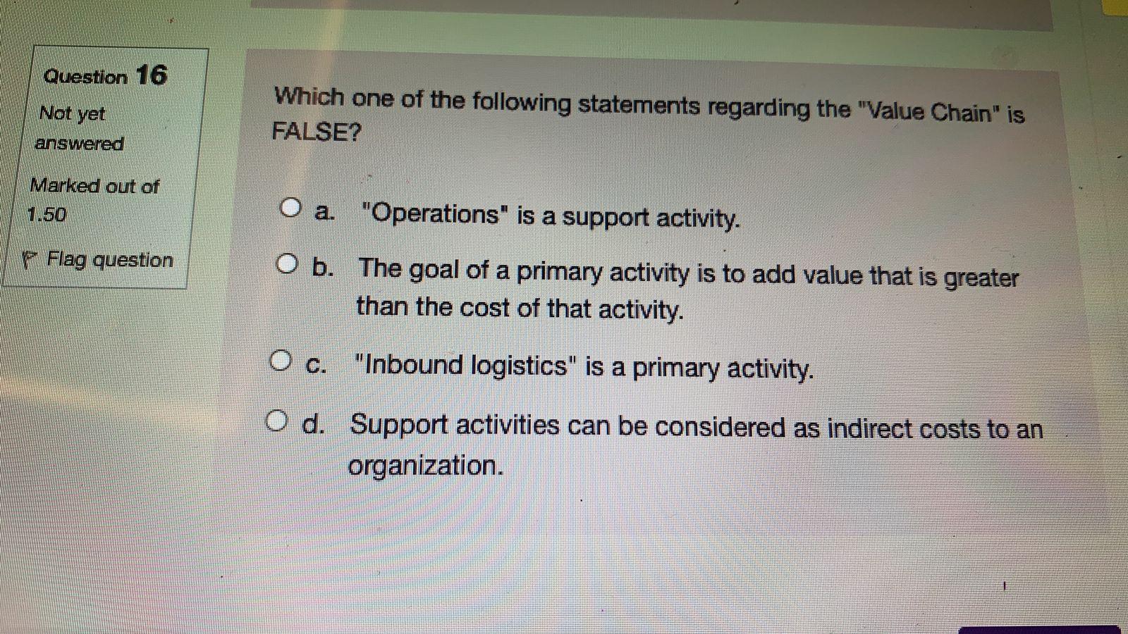 Time left 0:26:17 Quiz navi Question 27 Not yet
