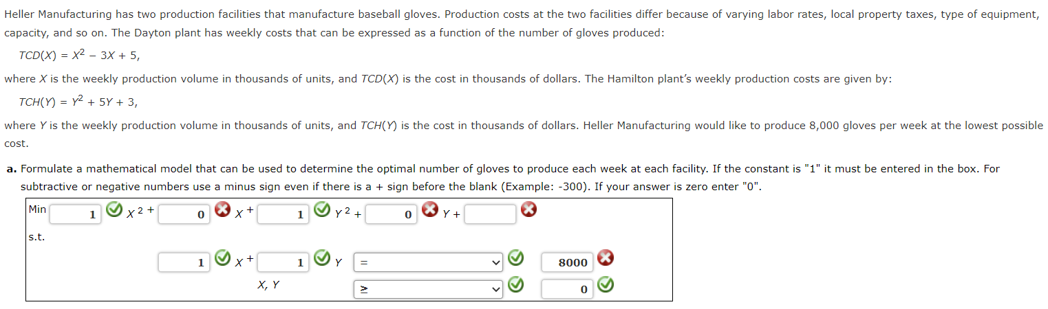 Heller Manufacturing has two production