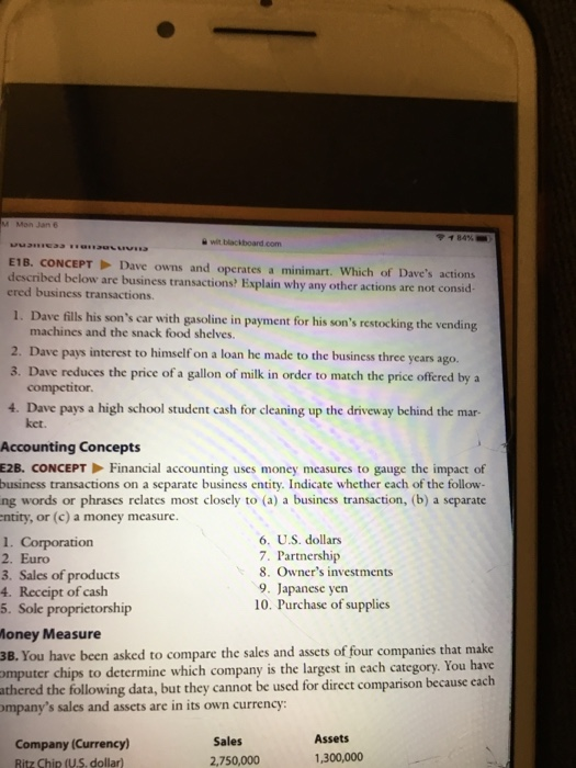 E2B. CONCEPT Financial accounting uses money