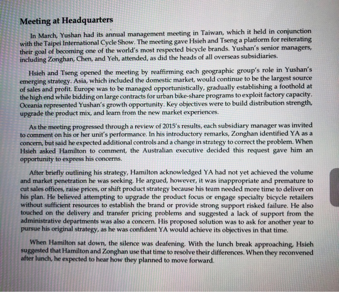 This question relates to the Yushan Bicycles