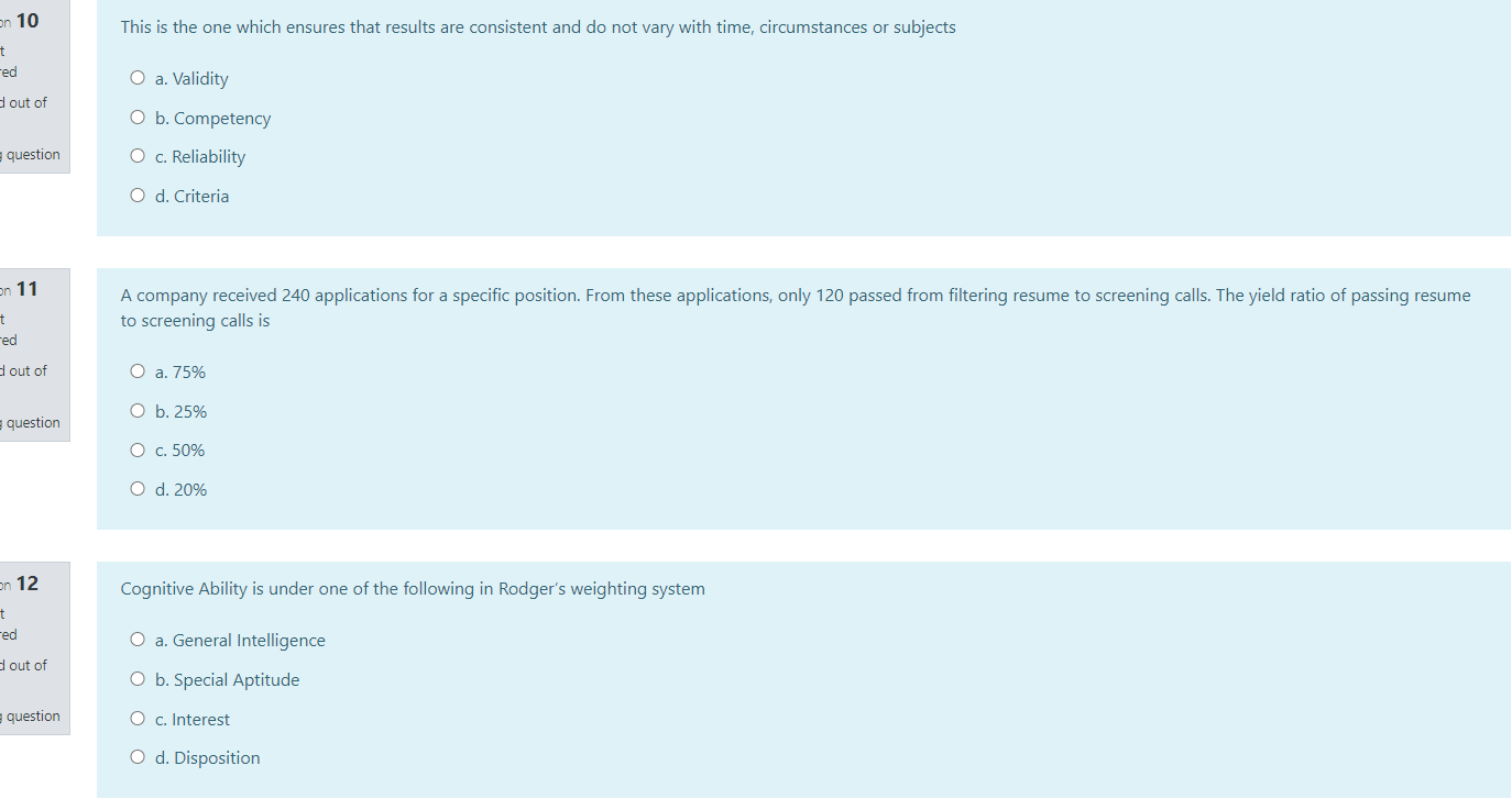 on 10 This is the one which ensures that results