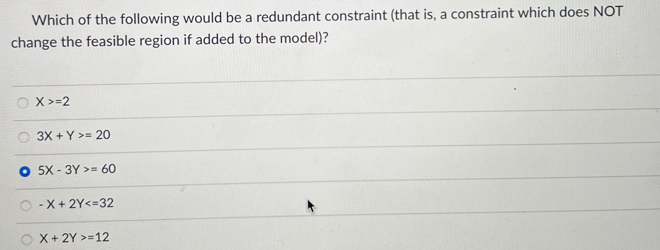 Examine the LP formula shown below. I have