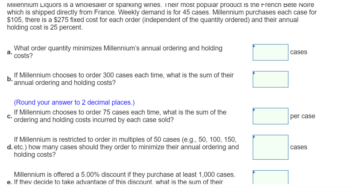 Millennium Liquors is a wnolesaler or sparkling