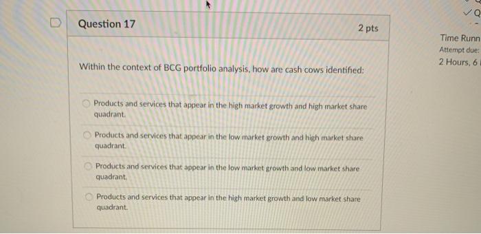 va Question 17 2 pts Time Runn Attempt due: 2