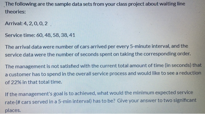 The following are the sample data sets from your