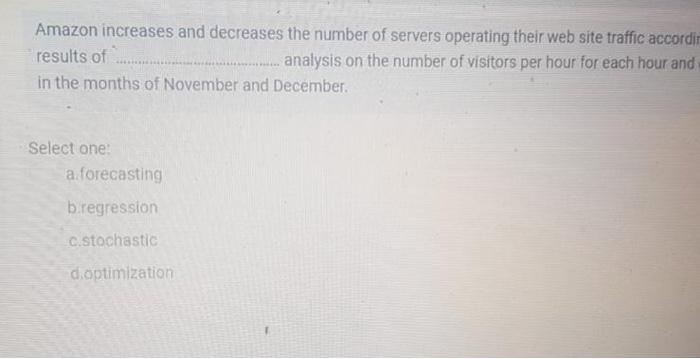 Amazon increases and decreases the number of