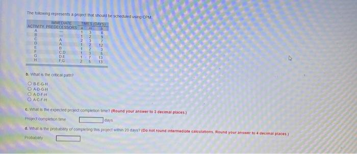 i need help with this problem The following