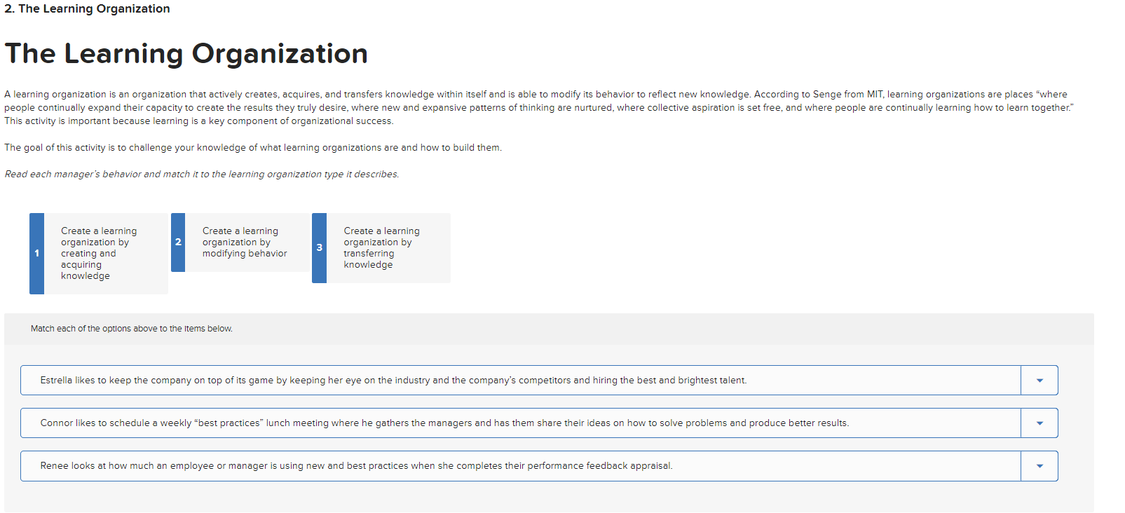 2. The Learning Organization The Learning