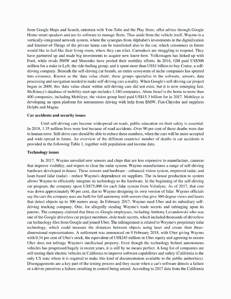 Case Study 01: Internationalization of Waymo