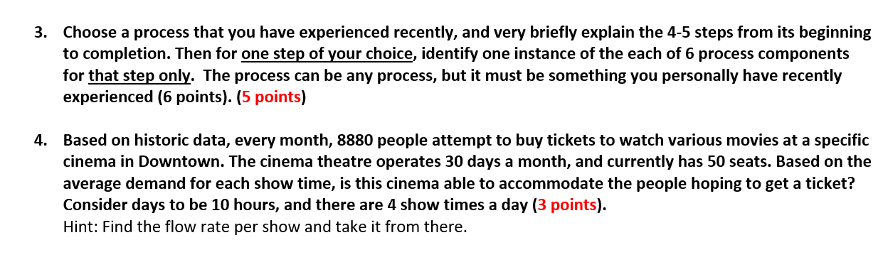 3. Choose a process that you have experienced