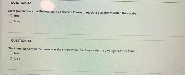 QUESTION 42 State governments use the Interstate