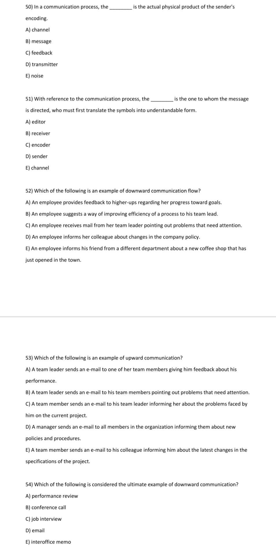 thank you . pls fast 50) In a communication