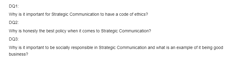 DQ1: Why is it important for Strategic