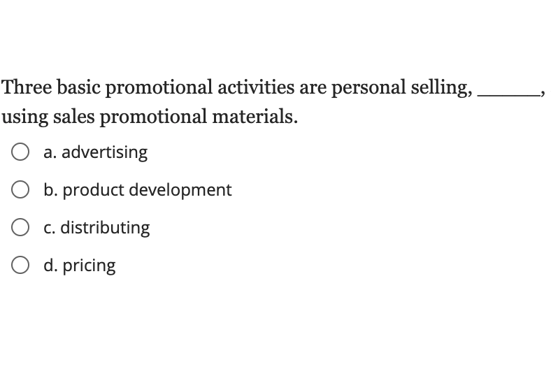 Three basic promotional activities are personal
