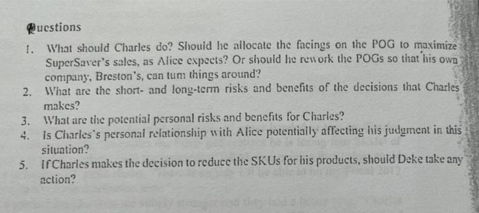 I need the 5 questions answered using the