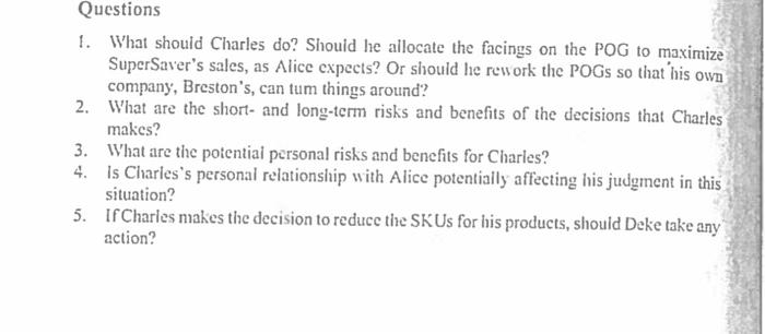 I need the 5 questions answered using the