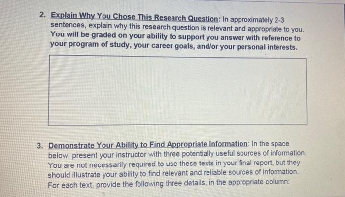 Research Project Proposal Assignment (10%) Your