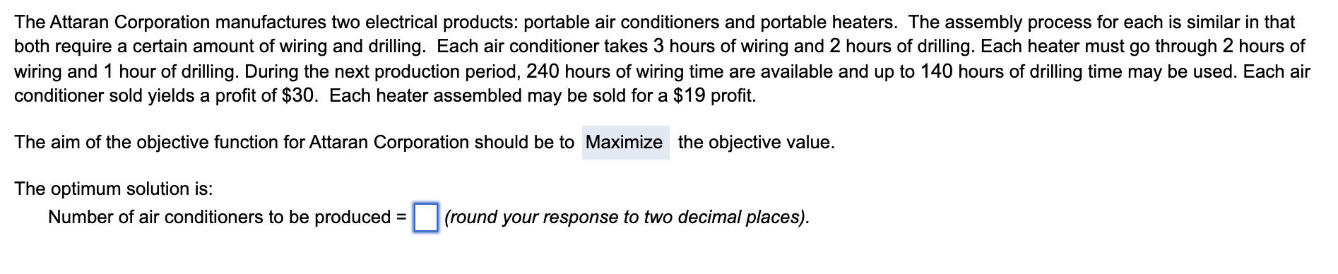 In this problem, the optimal solution is point-