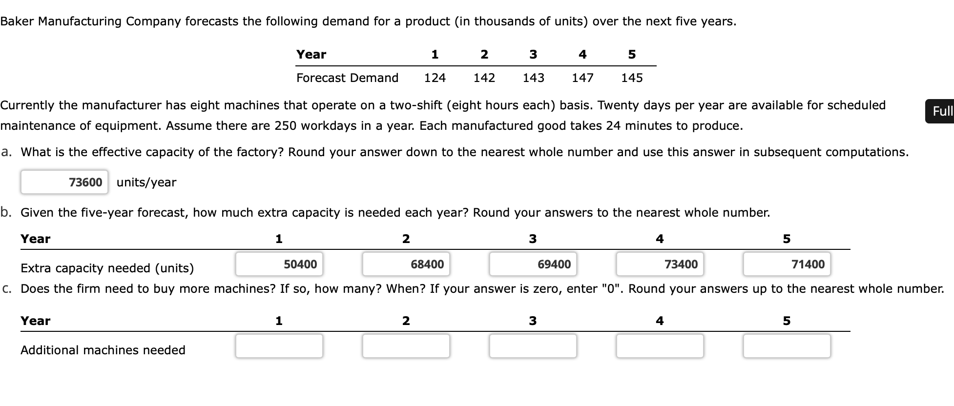 Could you show me how to solve for part C per