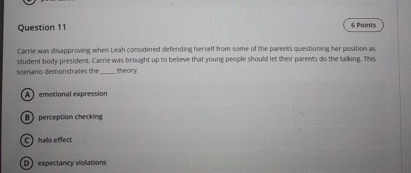 6 Points Question 10 Marcus sends Carrie a