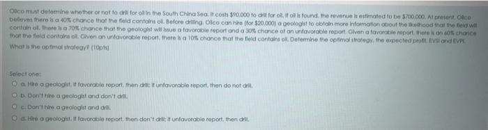 Olico must determine whether or not tool for all