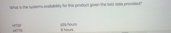 What is the systems availability for this product