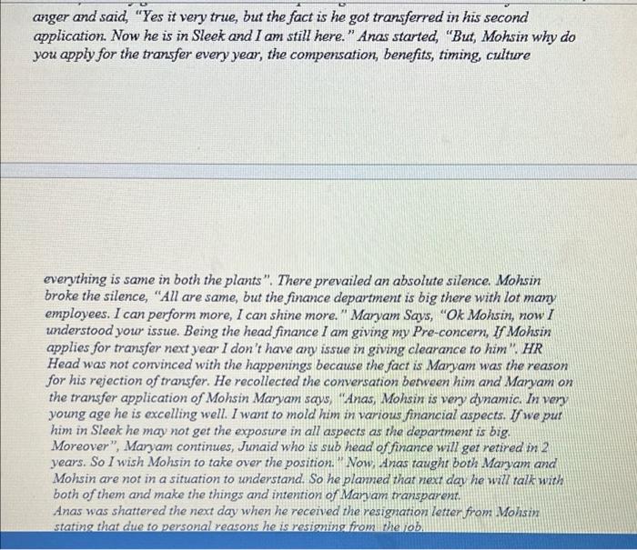 New answer and short please Read the case given