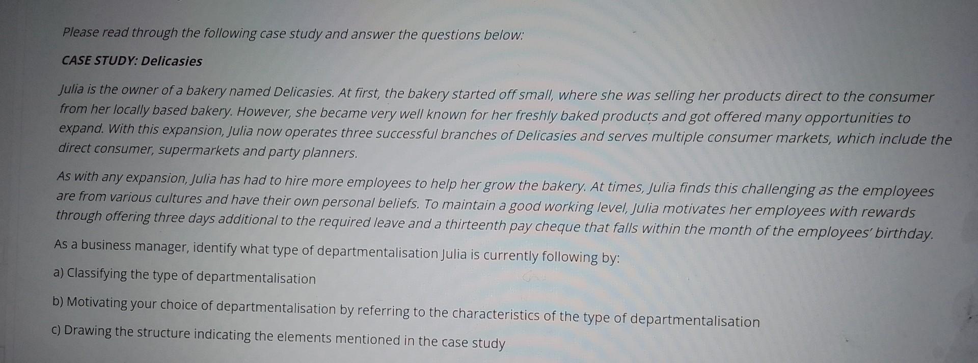 case study .. answer the following questions?