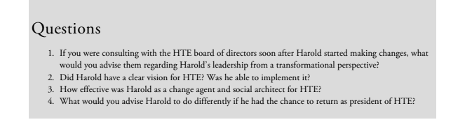 Case 8.1: The Vision Failed a High Tech