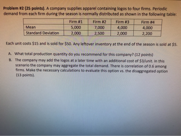 hi need help with this logistic problem Problem