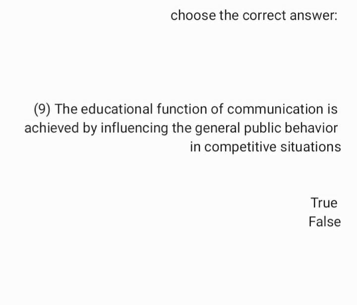 choose the correct answer: (9) The educational