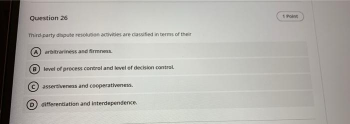 1 Point Question 24 The sender and receiver
