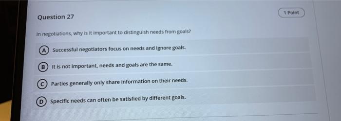 1 Point Question 24 The sender and receiver